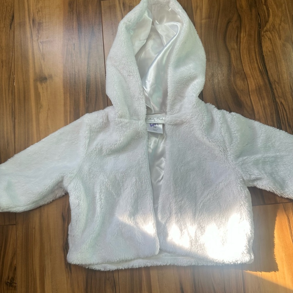 Cozy White Kids Jacket